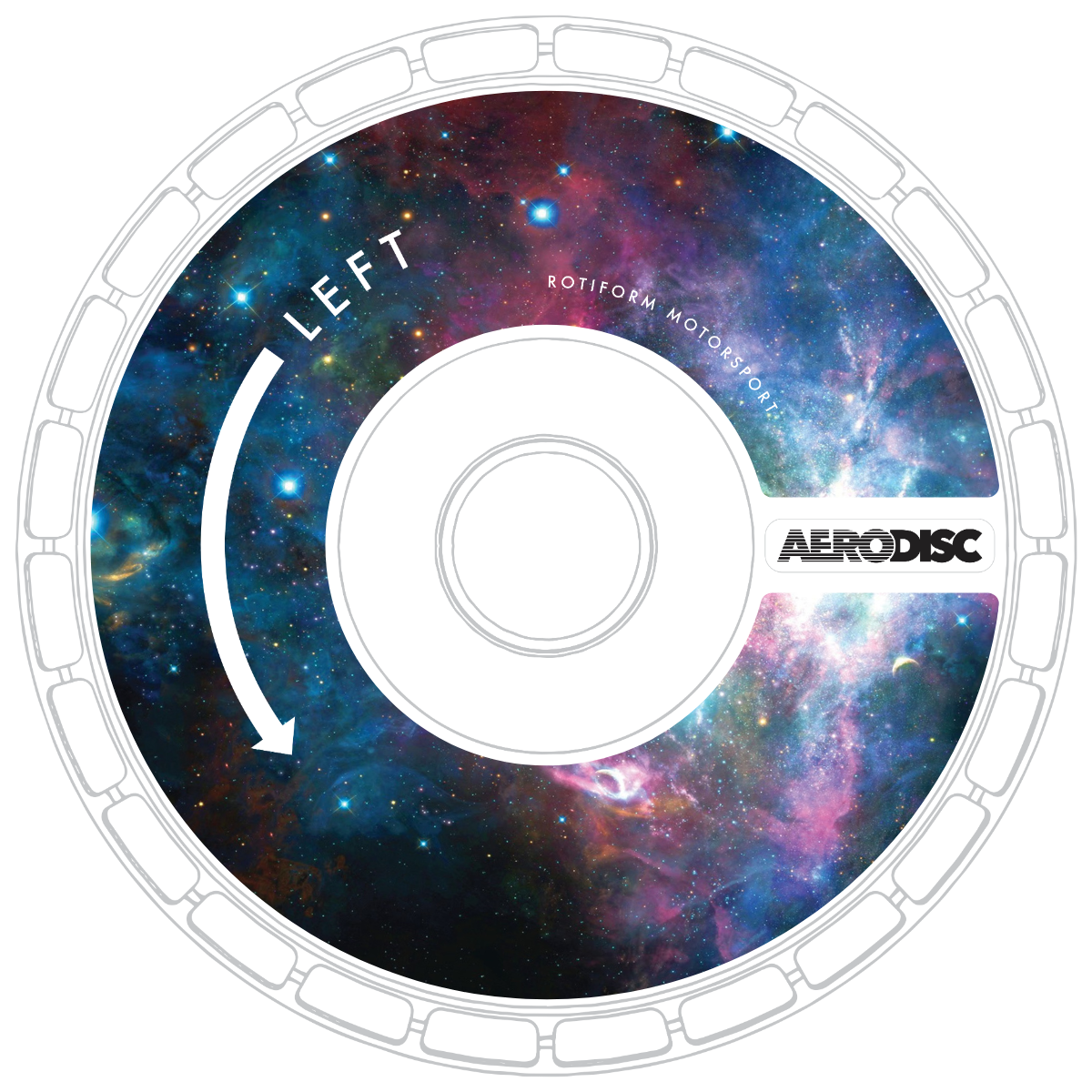 Rotiform AeroDisk Galaxy Wheel Decal Set Of 2