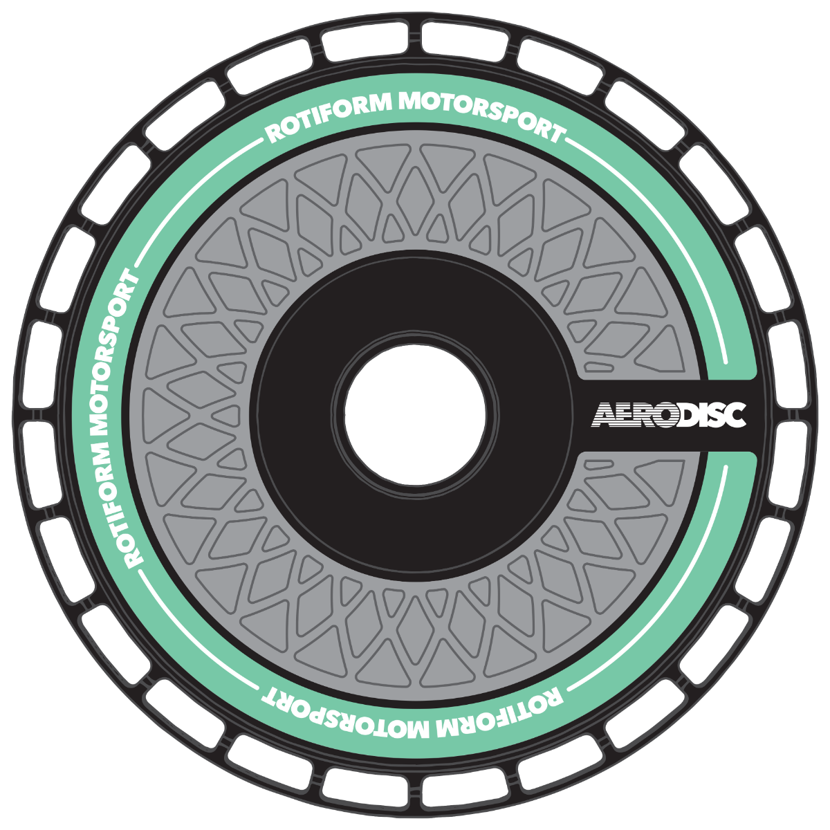 Rotiform AeroDisk Mesh With Ring Wheel Decal Set Of 2