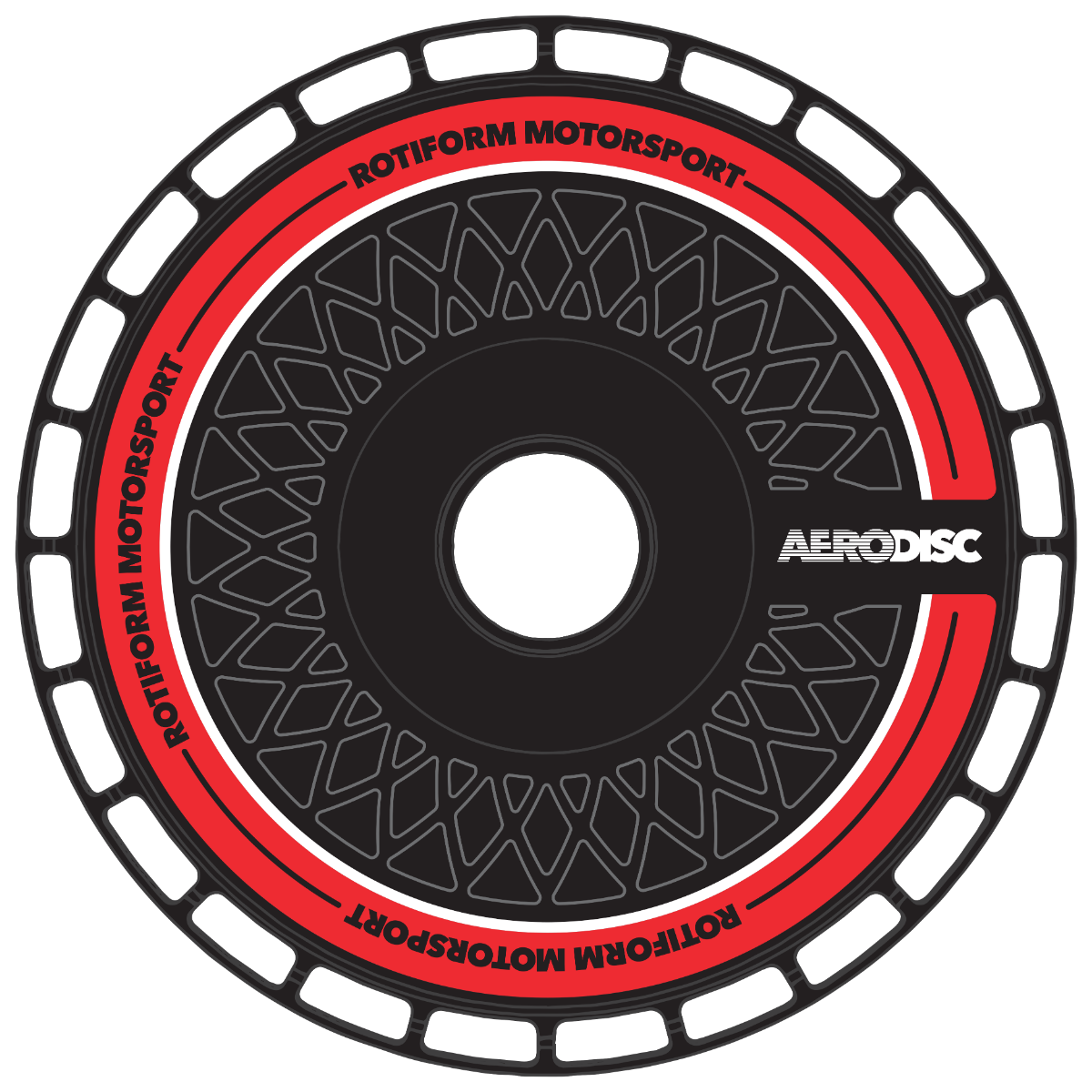 Rotiform AeroDisk Mesh With Ring Wheel Decal Set Of 2