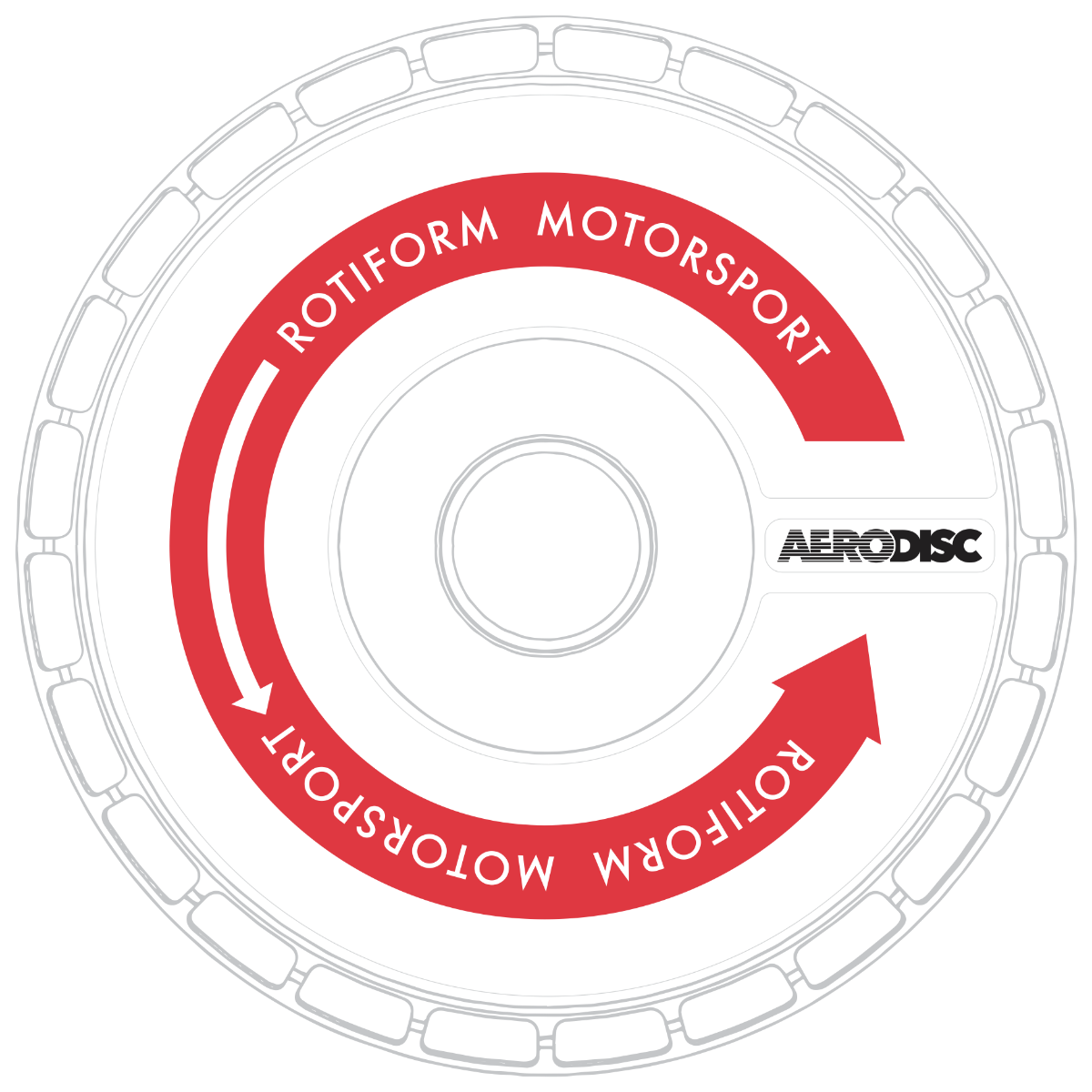 Rotiform AeroDisk Motorsport Directional Wheel Decal Set Of 2