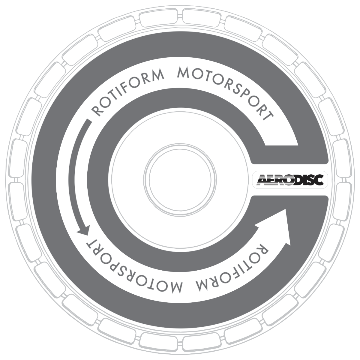 Rotiform AeroDisk Motorsport Directional Wheel Decal Set Of 2