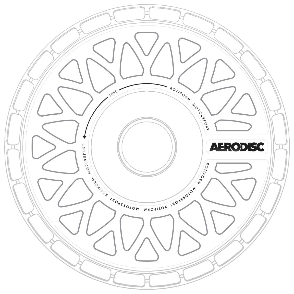 Rotiform AeroDisk Open Mesh Wheel Decal Set Of 2