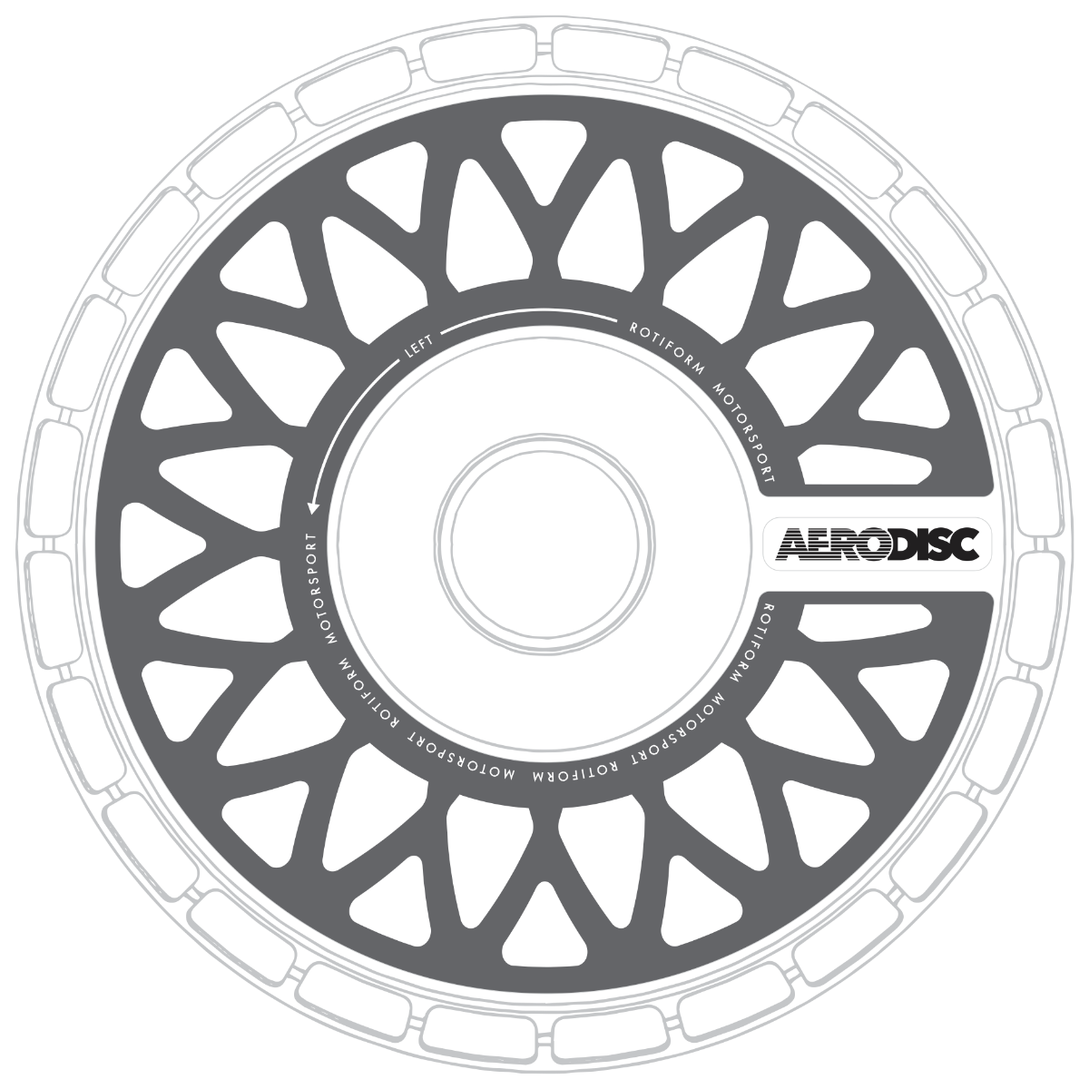 Rotiform AeroDisk Open Mesh Wheel Decal Set Of 2