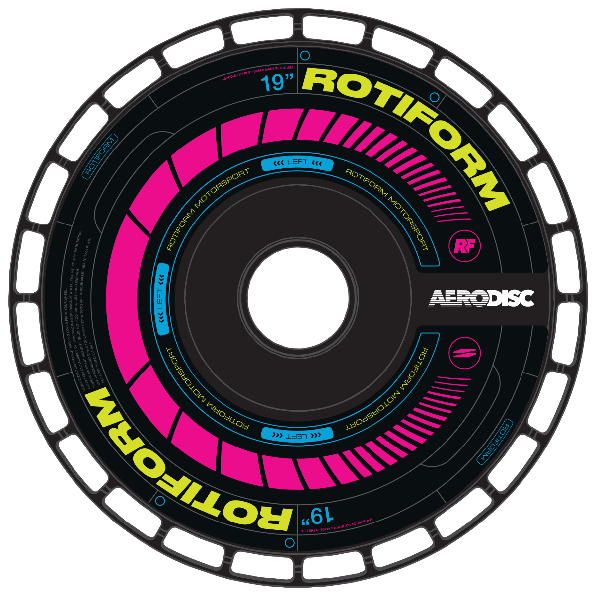 Rotiform AeroDisk Tecknik Wheel Decal Set Of 2