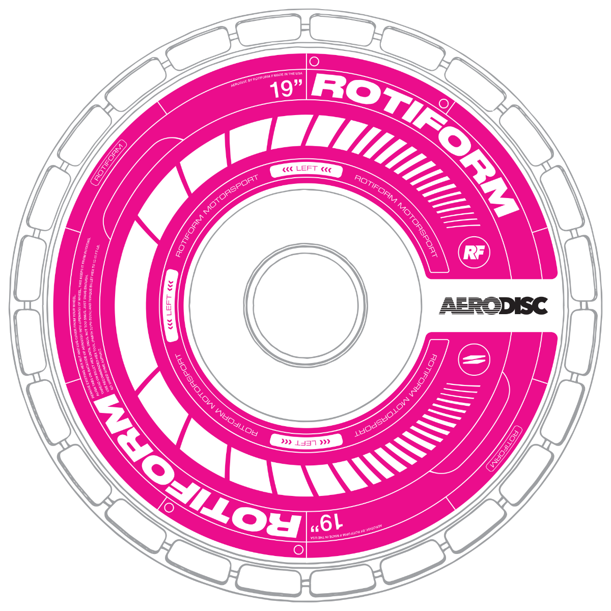 Rotiform AeroDisk Tecknik Wheel Decal Set Of 2