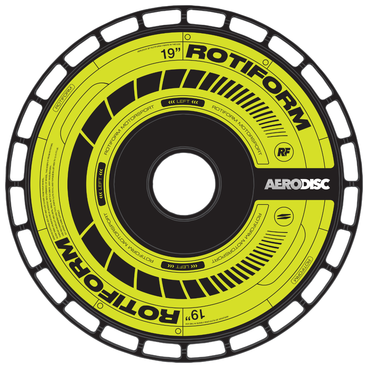 Rotiform AeroDisk Tecknik Wheel Decal Set Of 2