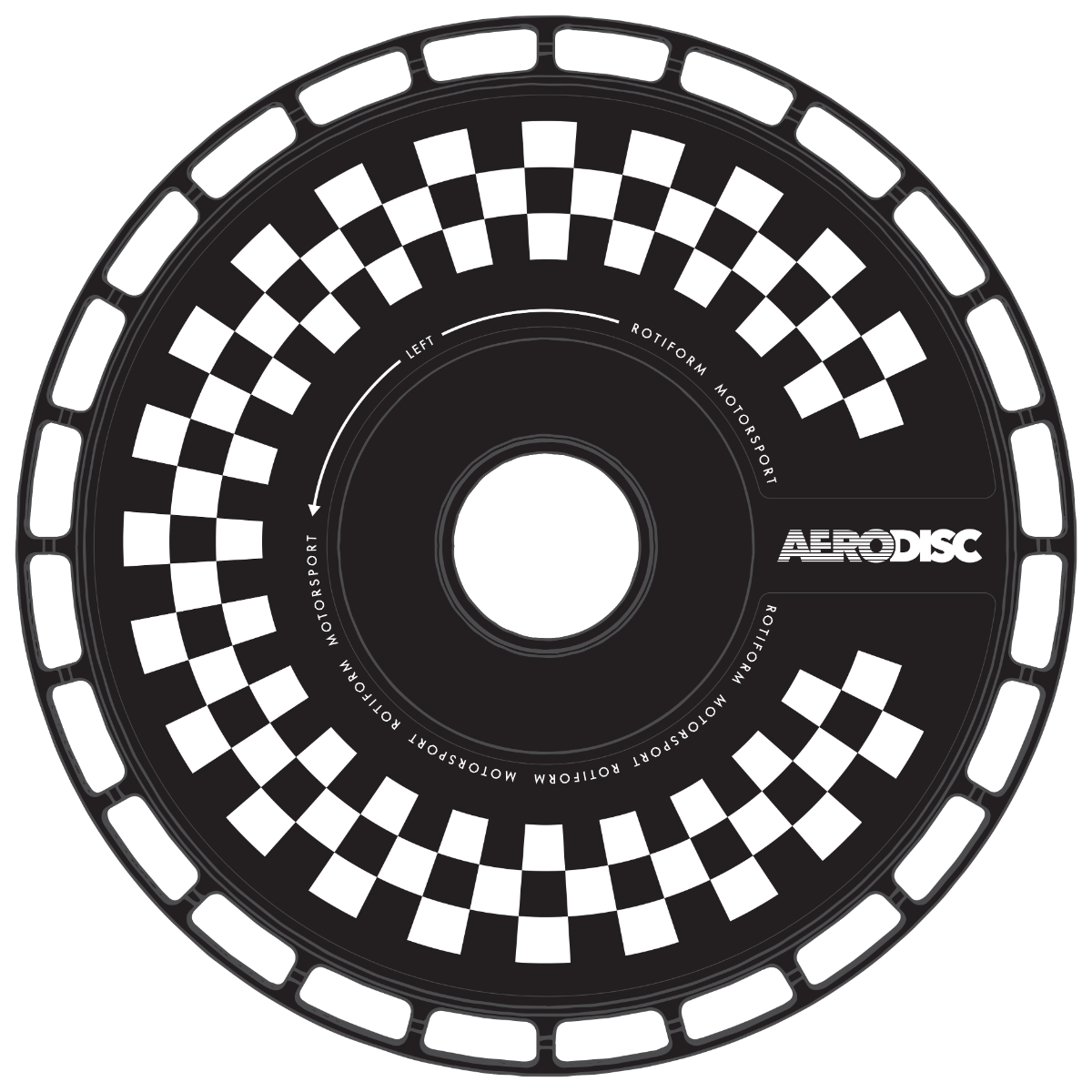 Rotiform AeroDisk Checkered Wheel Decal Set Of 2