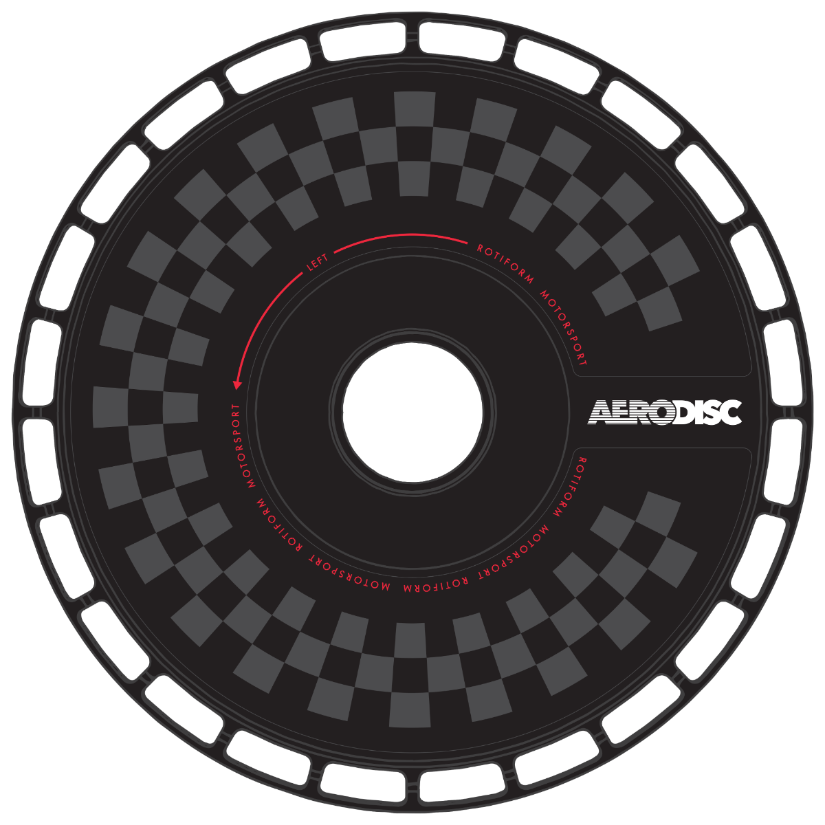Rotiform AeroDisk Checkered Wheel Decal Set Of 2