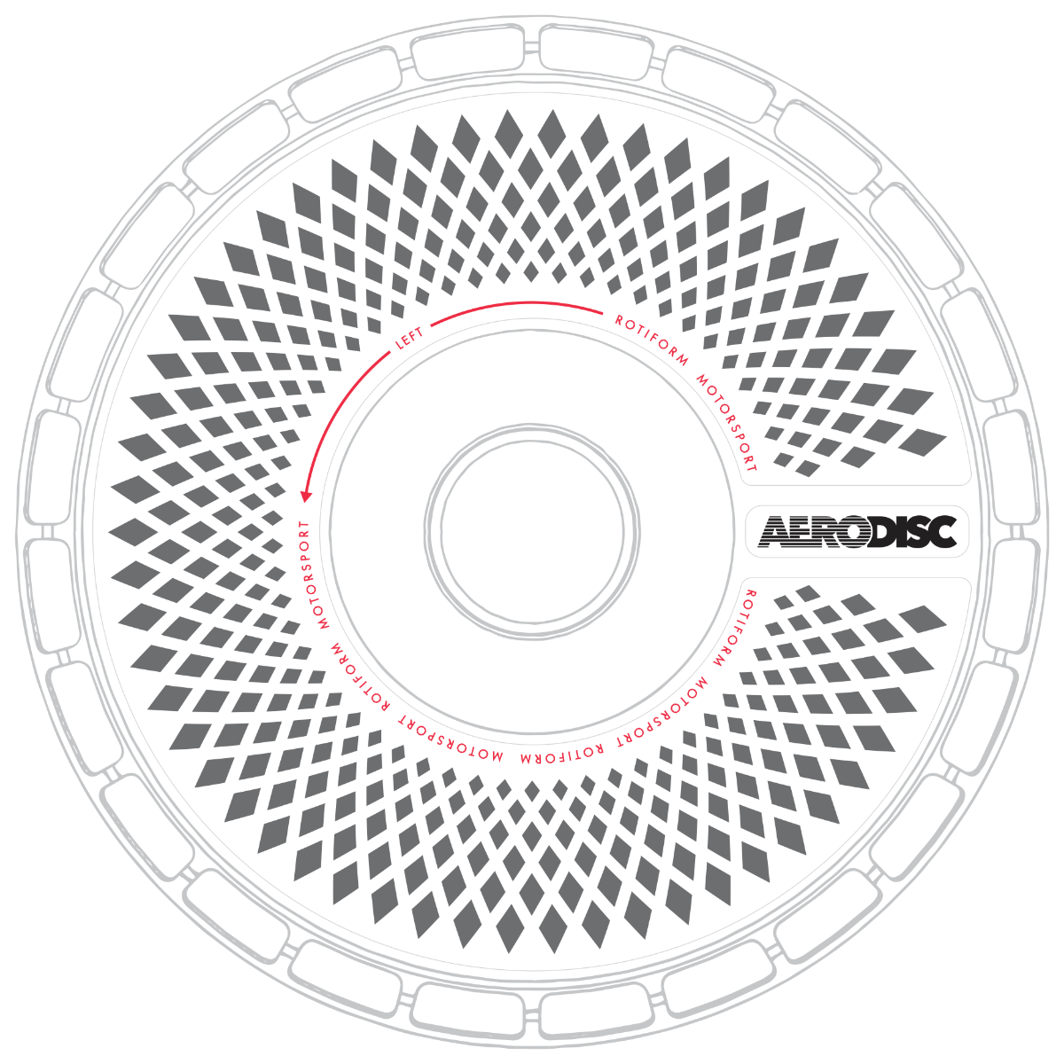 Rotiform AeroDisk Tight Mesh Wheel Decal Set Of 2
