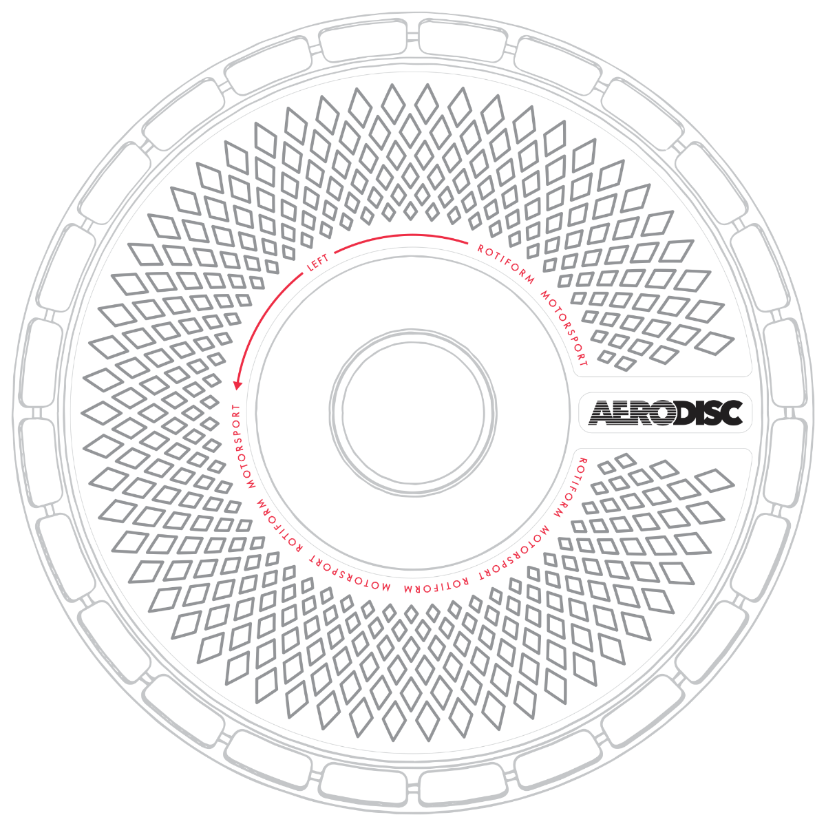 Rotiform AeroDisk Tight Mesh Wheel Decal Set Of 2
